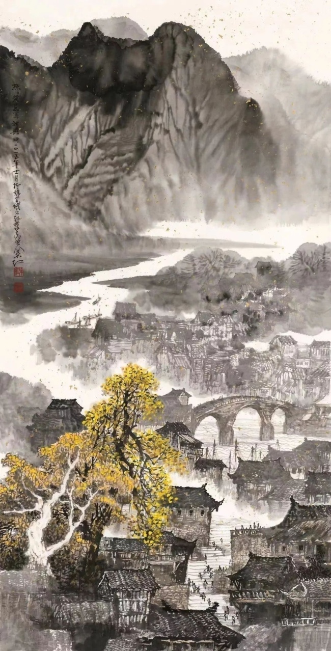 天府画派”山水画代表人物姚叶红：借的天神三两墨，开君笔下万