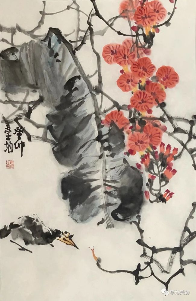 "花影·诗韵——陈灵均花鸟画作品展"在青岛开幕_山东站_中华网