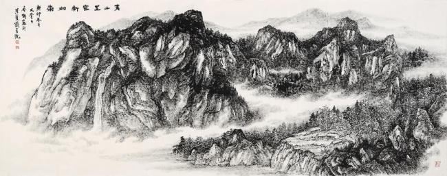 中国国家画院开展当代八大名家焦墨山水——专访荣宝斋画院院长唐辉：我的画没根据(图12)