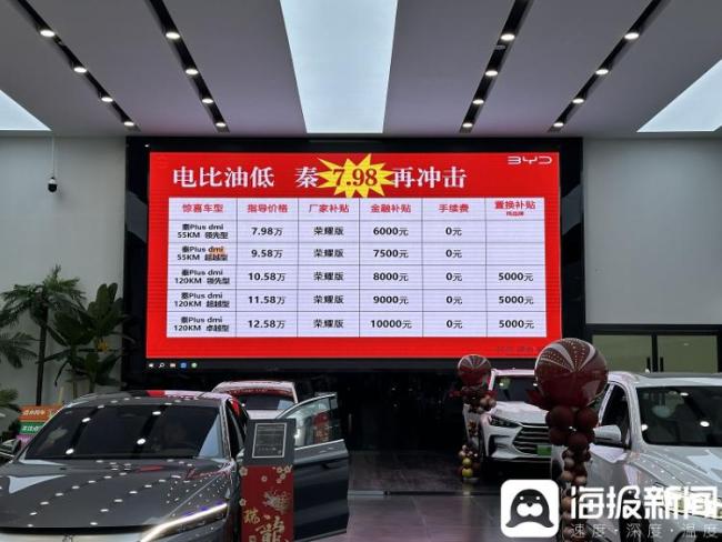 探访济南汽车4S店：比亚迪降价，开启“电比油低”新时代
