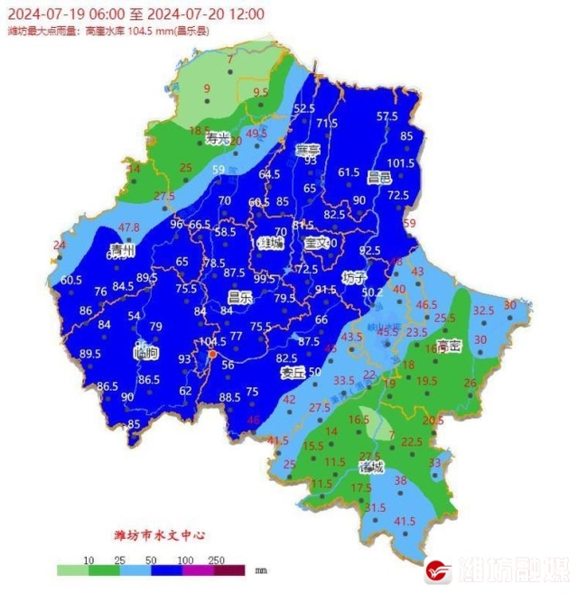 7月1日以来，潍坊的雨有多大？历史同期第三位