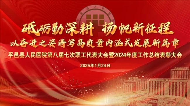 实干担当起胜势 铆足干劲再出发——临沂市平邑县人民医院召开第八届第七次职工代表大会暨2024年度工作总结表彰大会