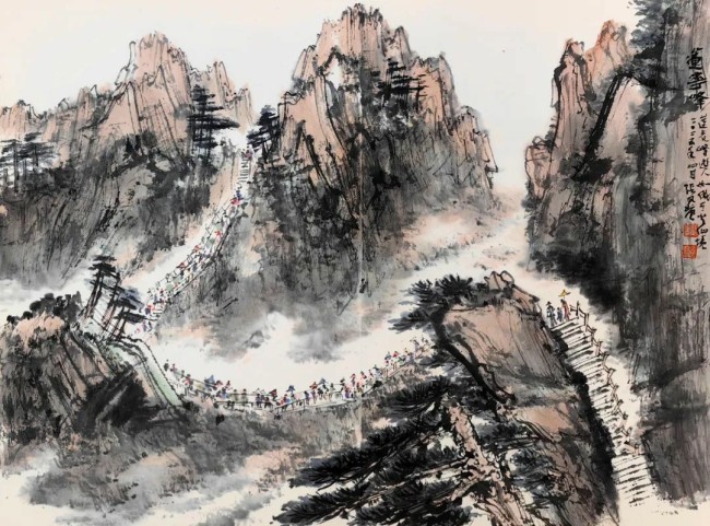 DeepSeek談藝 | 張風塘：云海峰濤，勾勒黃山之魂