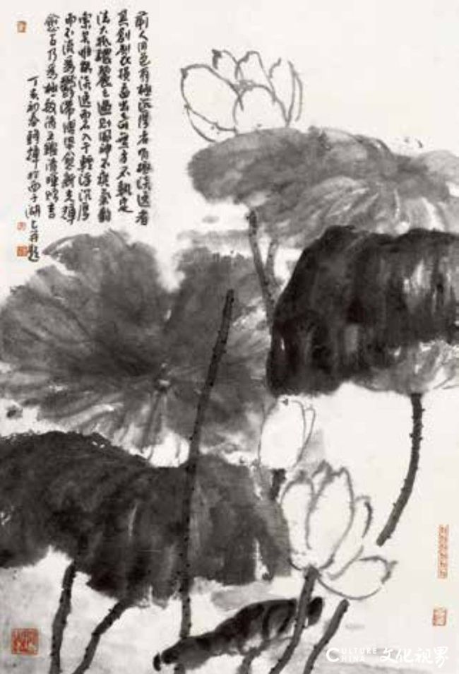 马锋辉·水墨画 | 十里松涛 百亩荷香