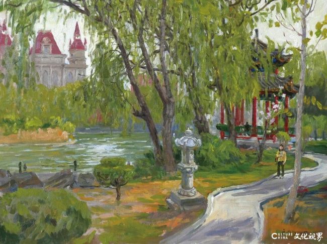 【DeepSeek谈艺】孙文刚·油画 | 柳梢风 石径影 油彩里的素日雅韵