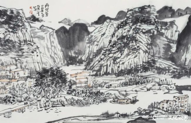 “诗意南方——韦俊平的山水日记”昨日在广西博物馆开展