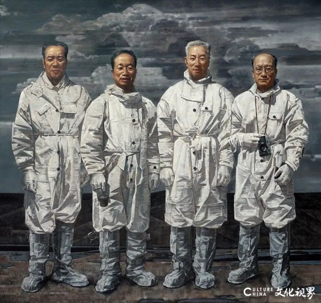 【DeepSeek谈艺】贾文广·油画 | 红绸跃动，白衫沉凝——被色彩唤醒的生命群像