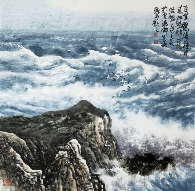 徐生华·海洋题材水墨 | 延续“咫尺千里”的空间意识,于传统笔墨的气韵中触摸海洋的真实肌理