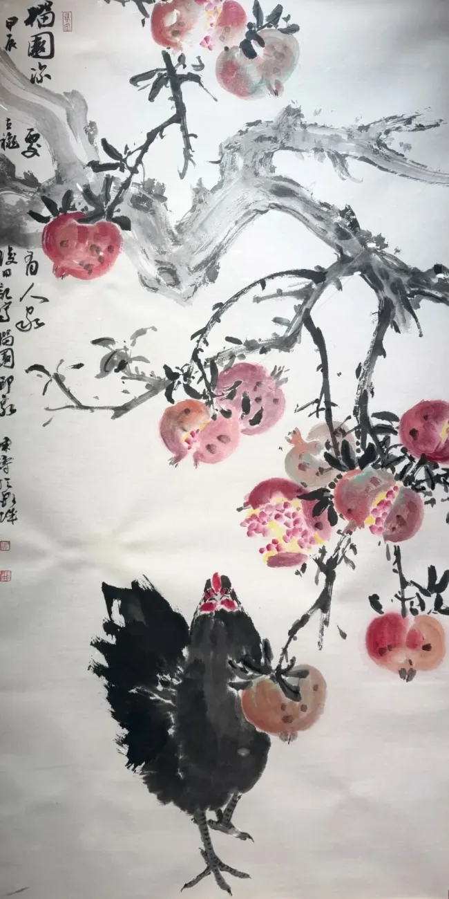 20榴园深处有人家 138x70cm.jpg