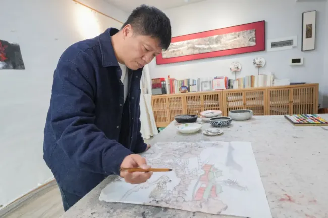 一笔一画，与老房子对话——陈端以匠心笔墨让百年建筑走进全国美展