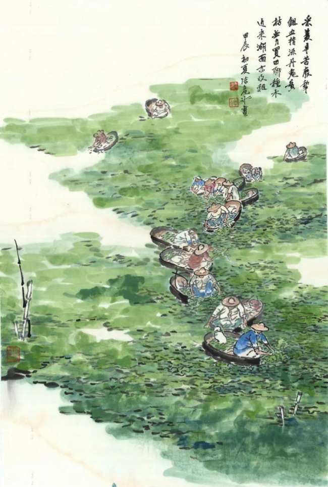 “回归自然，独抒性灵——陈危冰田园诗意画展”昨日在绍兴诸暨市开幕