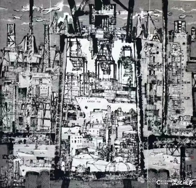 肖舜之工作室学员莫锐作品《江海连东盟》被中国美术馆收藏