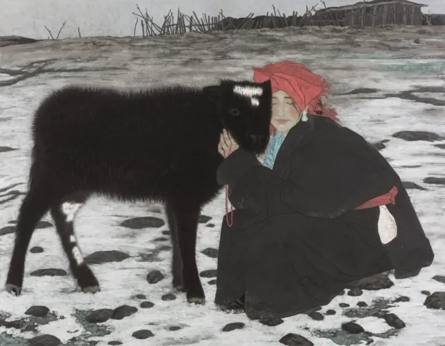 孙震生·人物画丨画面远离喧嚣,兼具乡土温情、高原苍茫与诗意浪漫