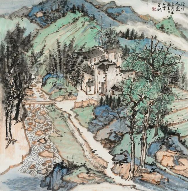 石峰·青绿山水 | 翠色裹峰岭,古意藏于清润烟岚