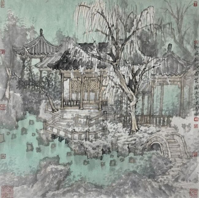 ​﻿曾先国·聊城写生 | 融古典园趣于当代山水，自成温润空灵的清雅画风