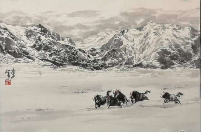 初敬业·水墨画 | 笔墨流转间,彰显对天地万物的敬畏与礼赞