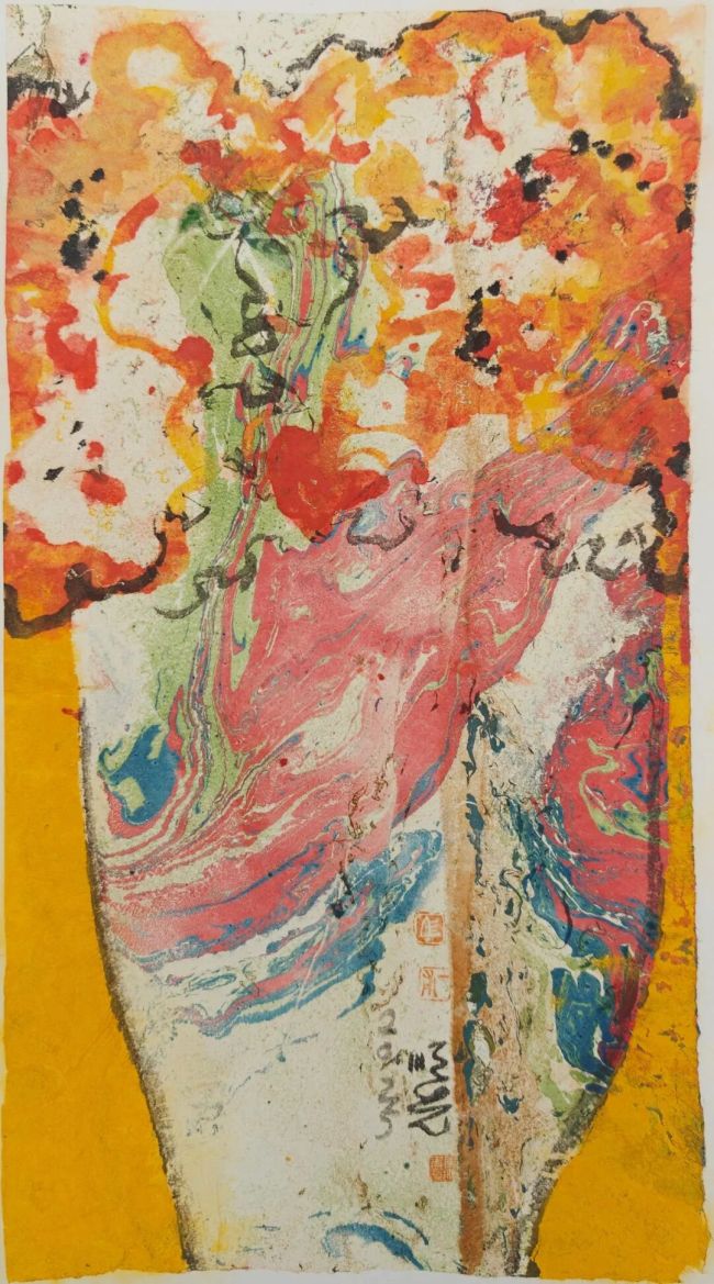 马顺先·重彩花卉 | 西洋画?敦煌壁画?都在这一瓶花事里绽放