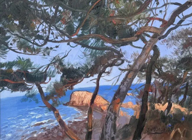宋卫东·松树油画写生丨苍松入油彩,笔底见风骨