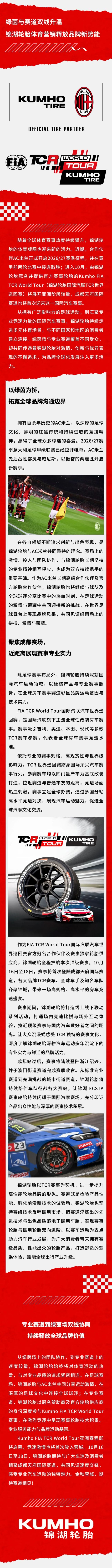 绿茵与赛道双线升温——锦湖轮胎体育营销释放品牌新势能