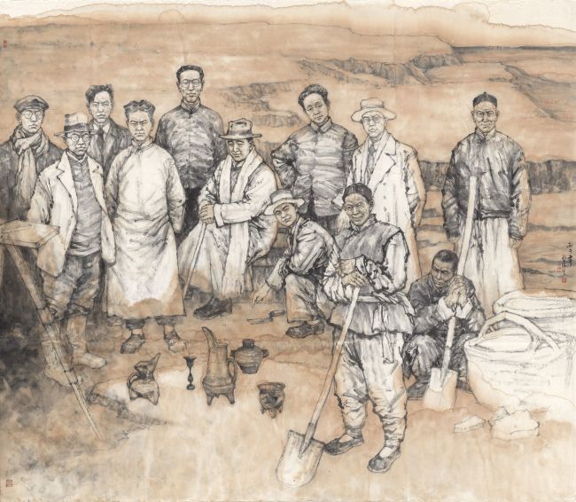 20260929130932592449.jpg A01《龙山辉煌——致敬城子崖遗址的发掘者》218X254cm 2026年.jpg
