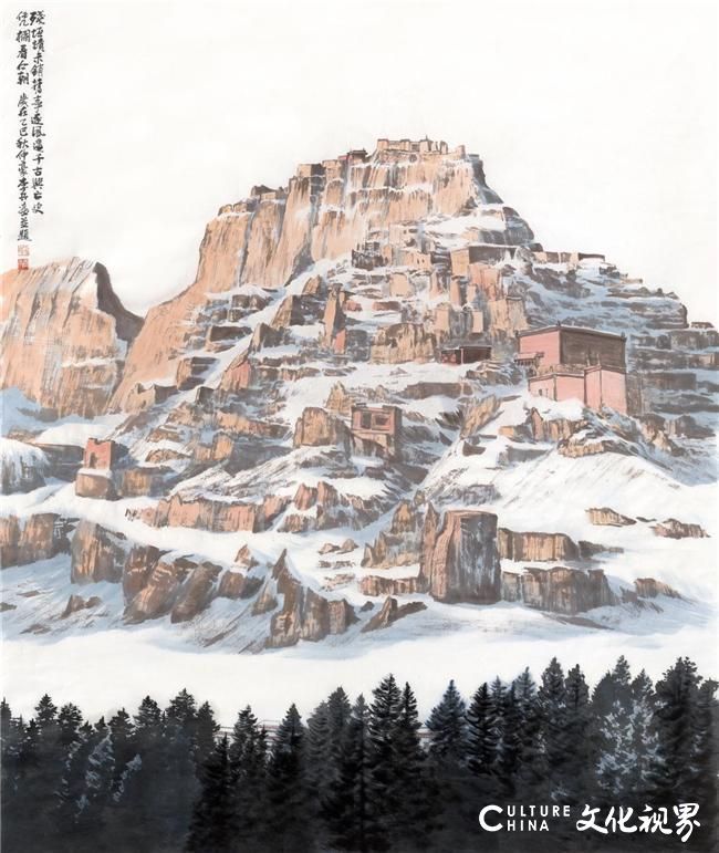 李兵·水墨高原雪山画 | 皴如铜铸铁打，雪似圣光天成