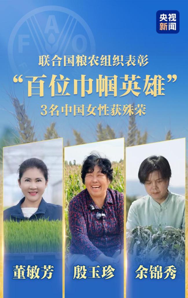 联合国粮农组织表彰“百位巾帼英雄”，鄂尔多斯市毛乌素林产业协会会长殷玉珍等3名中国女性获殊荣