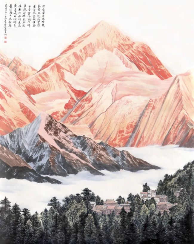 李兵·水墨高原雪山画 | 以笔墨体悟雪域山川之美，方寸间可见天地之雄浑壮丽