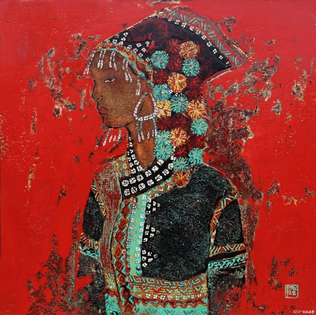 刘晓杰《节日》60×60cm 漆画2016年.jpg