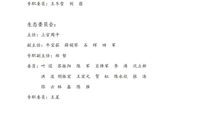 民盟陕西省第十三届委员会专门委员会组成人员名单公布