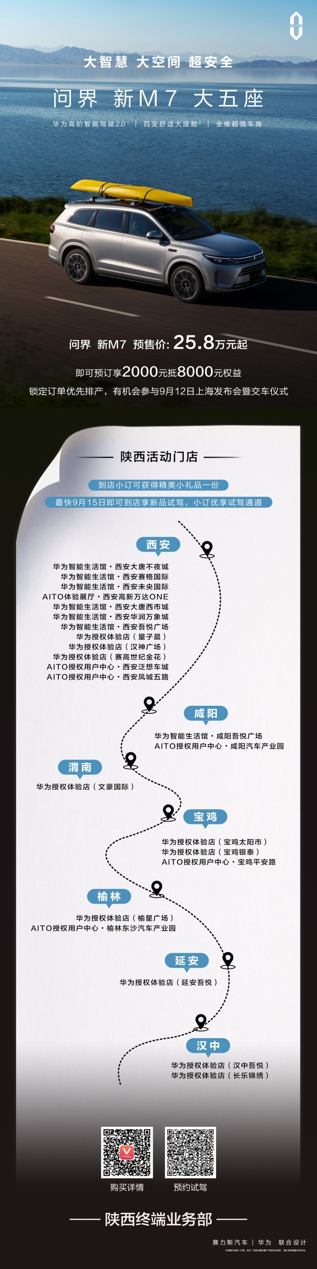 5个亿焕新 AITO问界新M7大五座亮相成都车展并开启小订