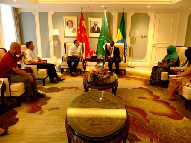 全球食品饮料论坛主席任永昌与埃塞俄比亚驻华大使塔费拉座谈交流