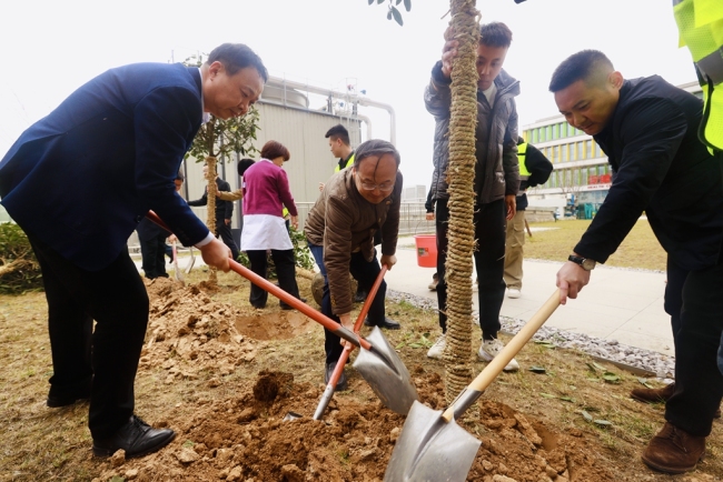 陕西建设工会组织劳模工匠共植一抹绿