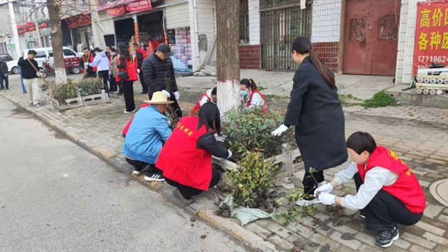 眉县槐芽镇开展“爱绿、植绿、护绿”主题党日活动