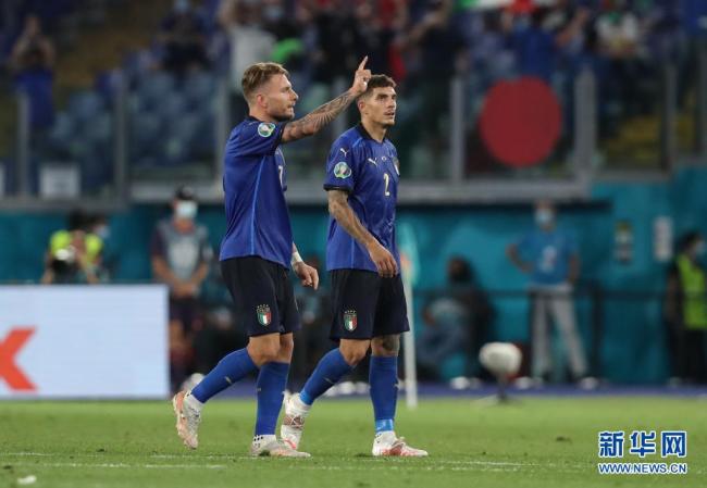 足球-欧锦赛小组赛：意大利战胜瑞士 