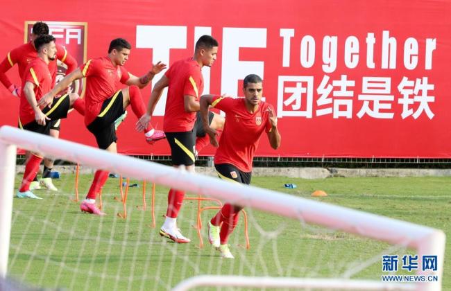 国足在上海集训备战世预赛