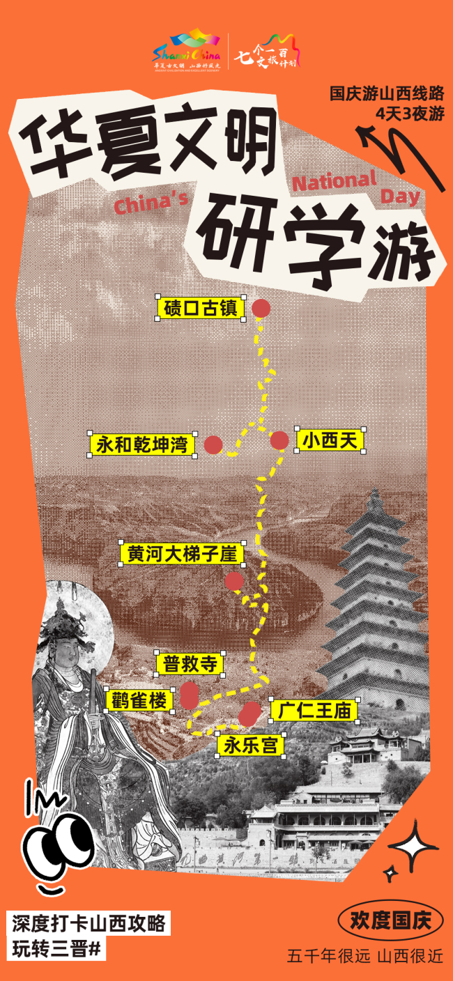 准备好了吗？3条线路，多重惊喜！国庆小长假带你玩转山西！