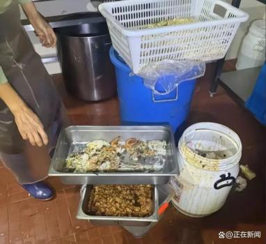 上海一学校食物疑变质有虫 家长发现过期食品引发担忧