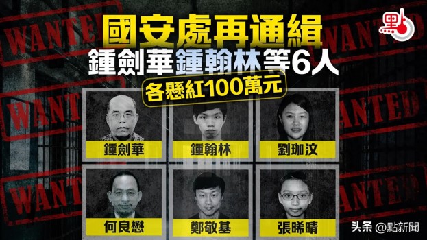 反中乱港难逃正义审判！又有6人被悬赏百万港元通缉 7人被撤销护照