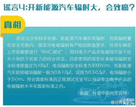 新能源汽车辐射强？不实 科学解析消除担忧