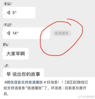 微信语音消息能倍速播放了 功能获网友好评