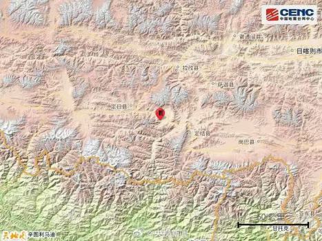 西藏日喀则市定日县发生6.8级地震 震感明显房屋倒塌