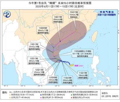 臺風(fēng)“蝴蝶”對我國影響會有多大 華南將迎大到暴雨