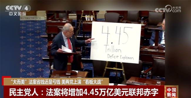 專(zhuān)家：美國(guó)不會(huì)因“大而美”法案衰敗 兩黨爭(zhēng)議激烈