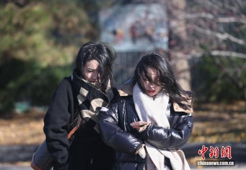 北京迎来大风天气 寒潮致降温明显