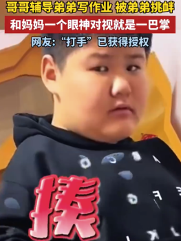 “打手”已获得授权！哥哥辅导弟弟遭挑衅接眼神后出手