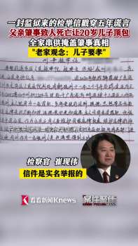 父亲撞死人让儿子顶包 全家串供掩盖 五年骗局终被揭穿