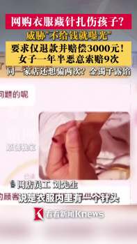 女子网购衣服恶意索赔被刑拘 单亲妈妈多次作案