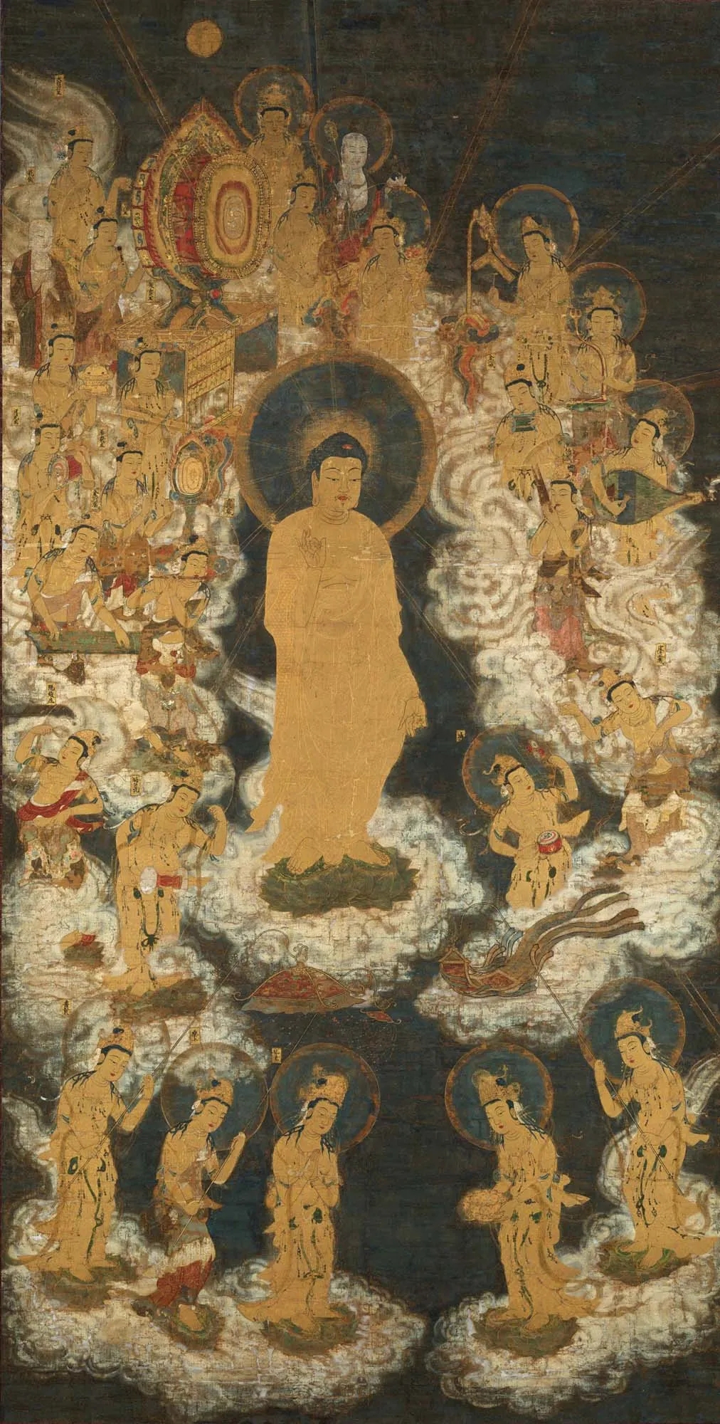阿弥陀佛及二十五菩萨接引图