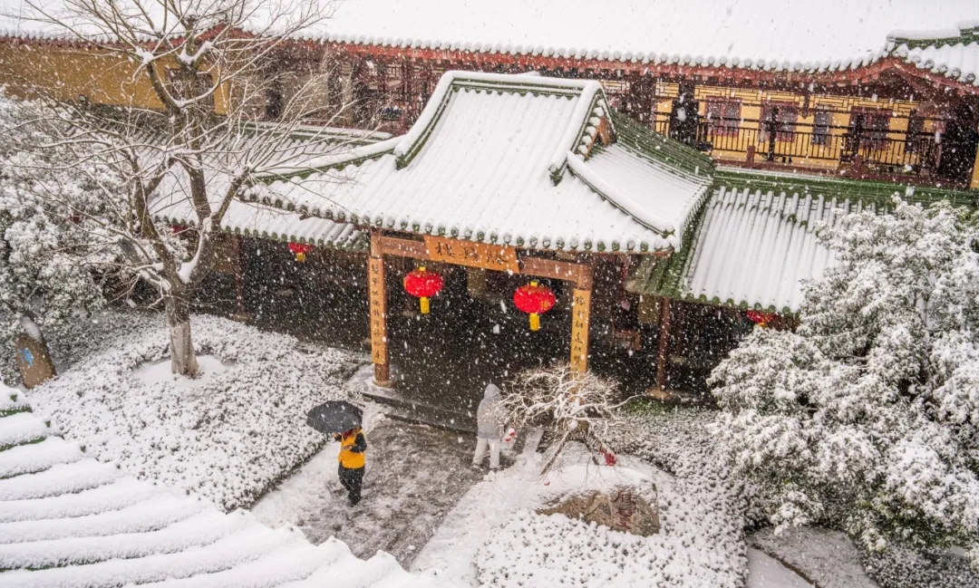 东林祖庭壬寅新年第一场瑞雪